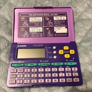 Casio Purple Personal Diary with Keyboard